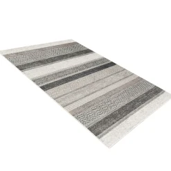 Tapis gris moderne – lignes stylisées, 160x230 cm ISTANBUL