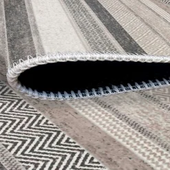 Tapis gris moderne – lignes stylisées, 160x230 cm ISTANBUL