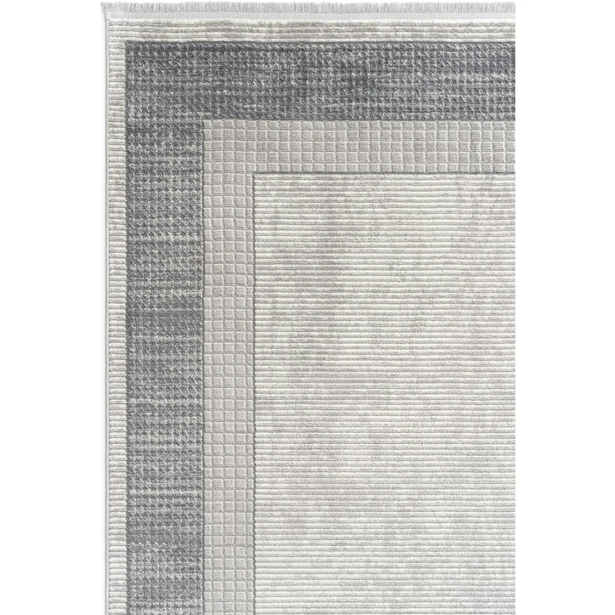 Tapis gris motifs géométriques – 120x180 cm ISTANBUL