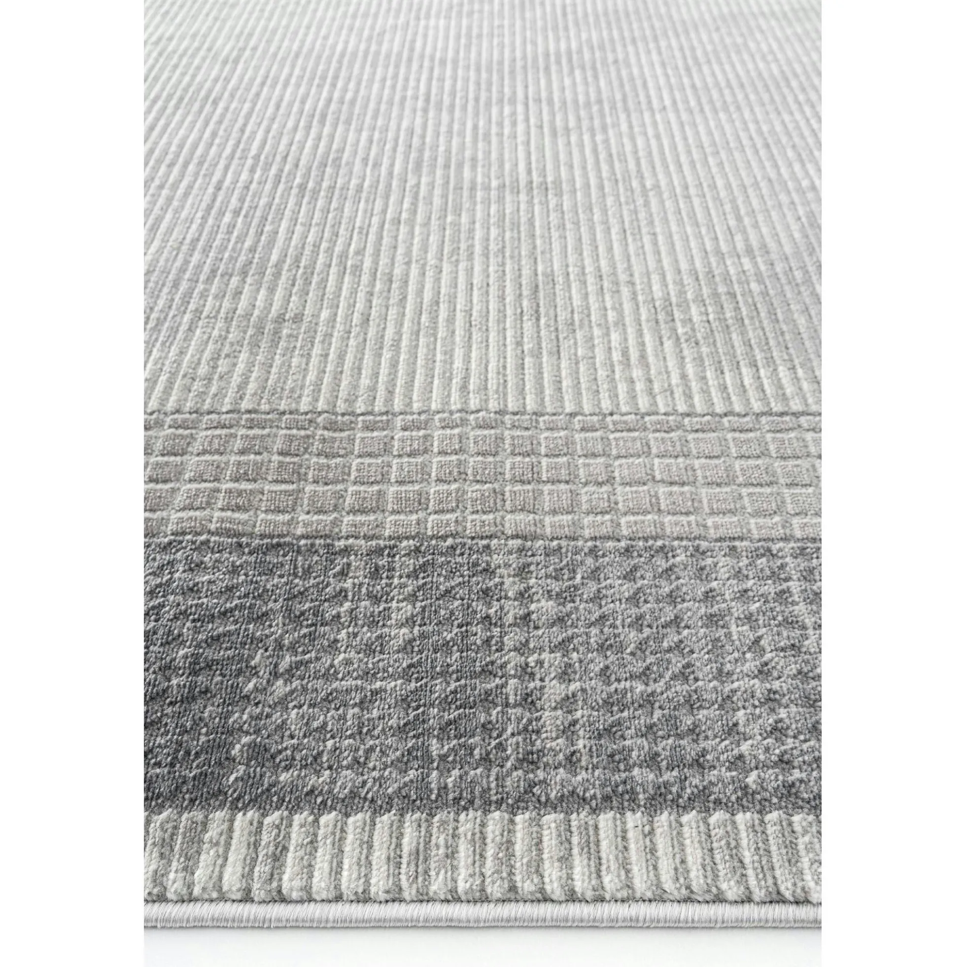 Tapis gris motifs géométriques – 120x180 cm ISTANBUL