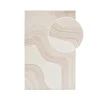 Tapis moderne blanc et brun tufté main motif vague 160x230 cm FEZ