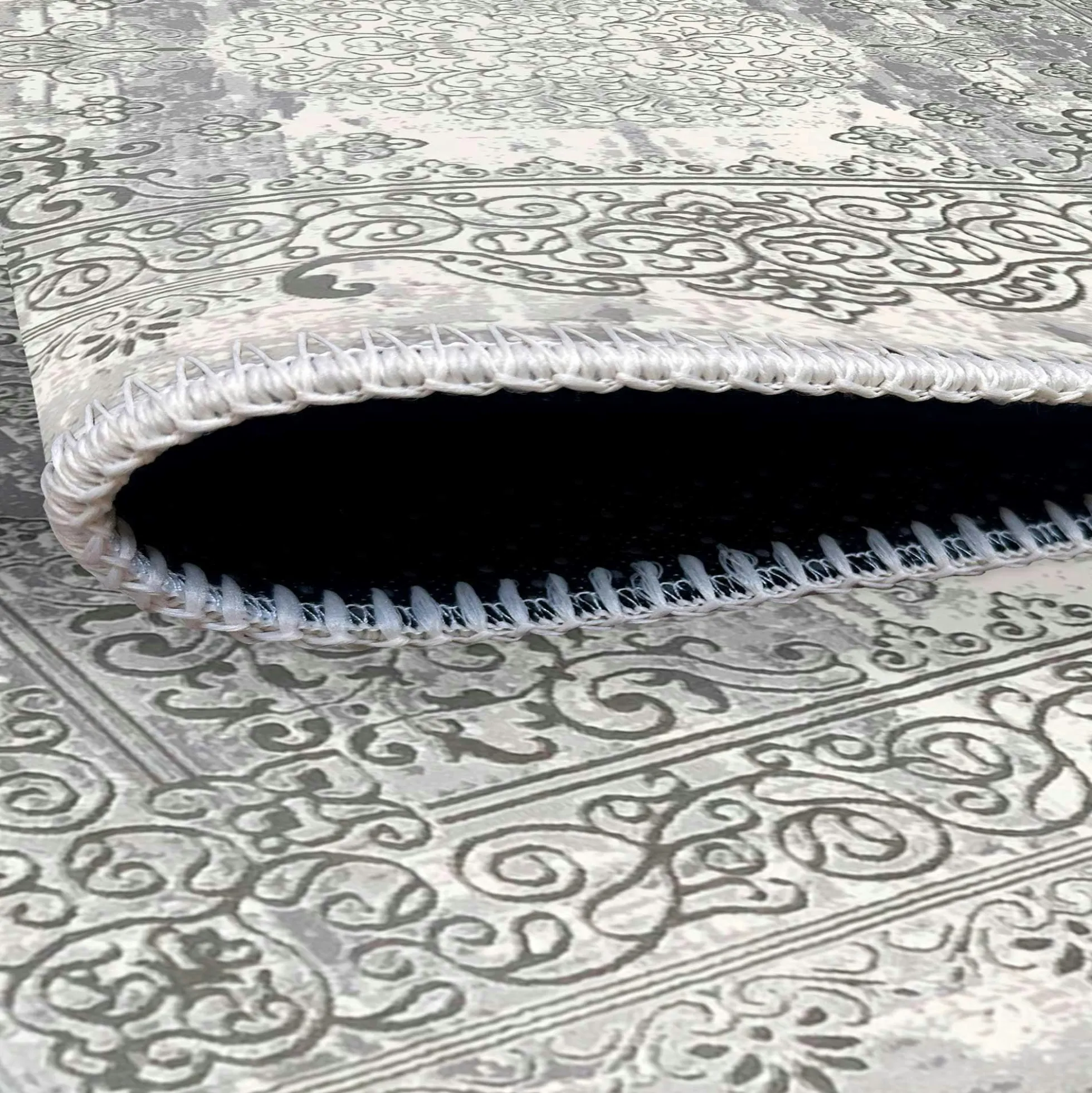 Tapis oriental gris patiné – vintage, 160x230 cm ISTANBUL