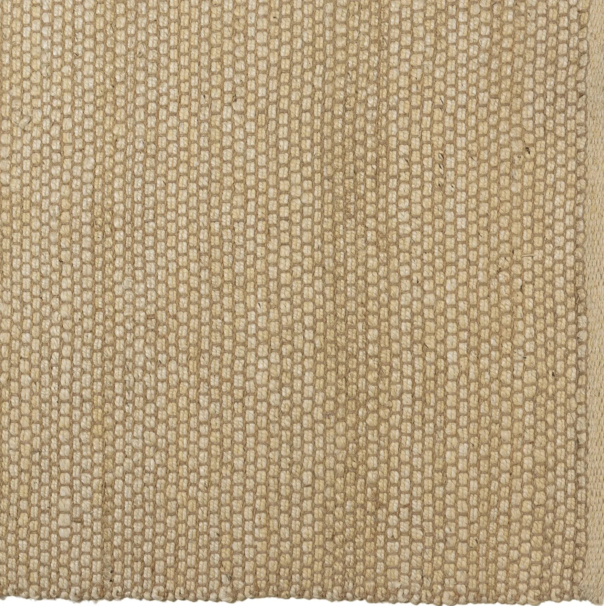 Tapis rectangulaire 200 x 290 cm jute et coton couleur sable