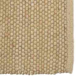 Tapis rectangulaire 200 x 290 cm jute et coton couleur sable