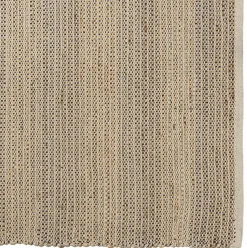 Tapis rectangulaire 200 x 290 cm jute et coton beige / noir