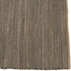 Tapis rectangulaire 160 x 230 cm jute et coton marron / noir