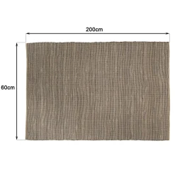 Tapis rectangulaire 160 x 230 cm jute et coton marron / noir