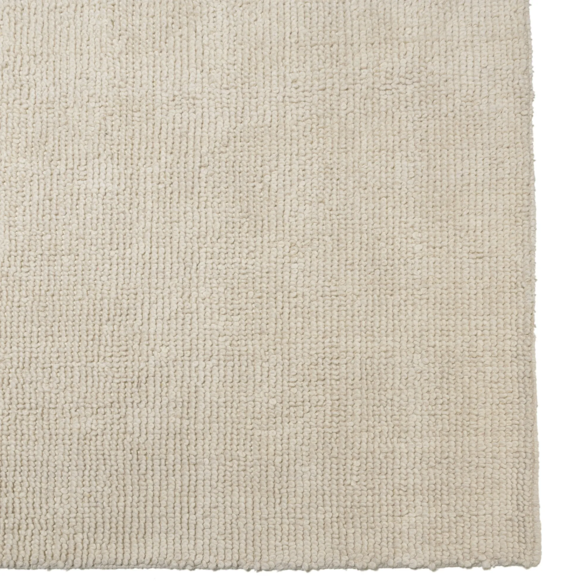 Tapis rectangulaire 160 x 230 cm laine bouclée ivoire