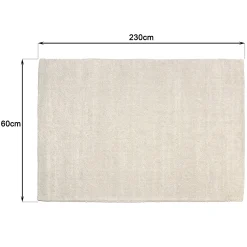 Tapis rectangulaire 160 x 230 cm laine bouclée ivoire