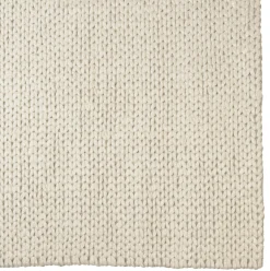 Tapis rectangulaire 200 x 290 cm laine tissée écrue