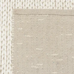 Tapis rectangulaire 200 x 290 cm laine tissée écrue