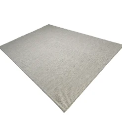 Tapis rectangulaire 200 x 290 cm laine tissée gris chiné