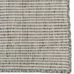 Tapis rectangulaire 200 x 290 cm laine tissée gris chiné