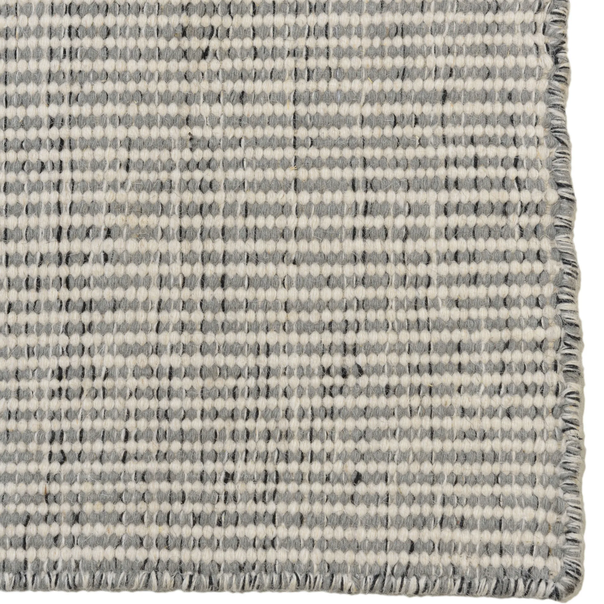 Tapis rectangulaire 200 x 290 cm laine tissée gris chiné