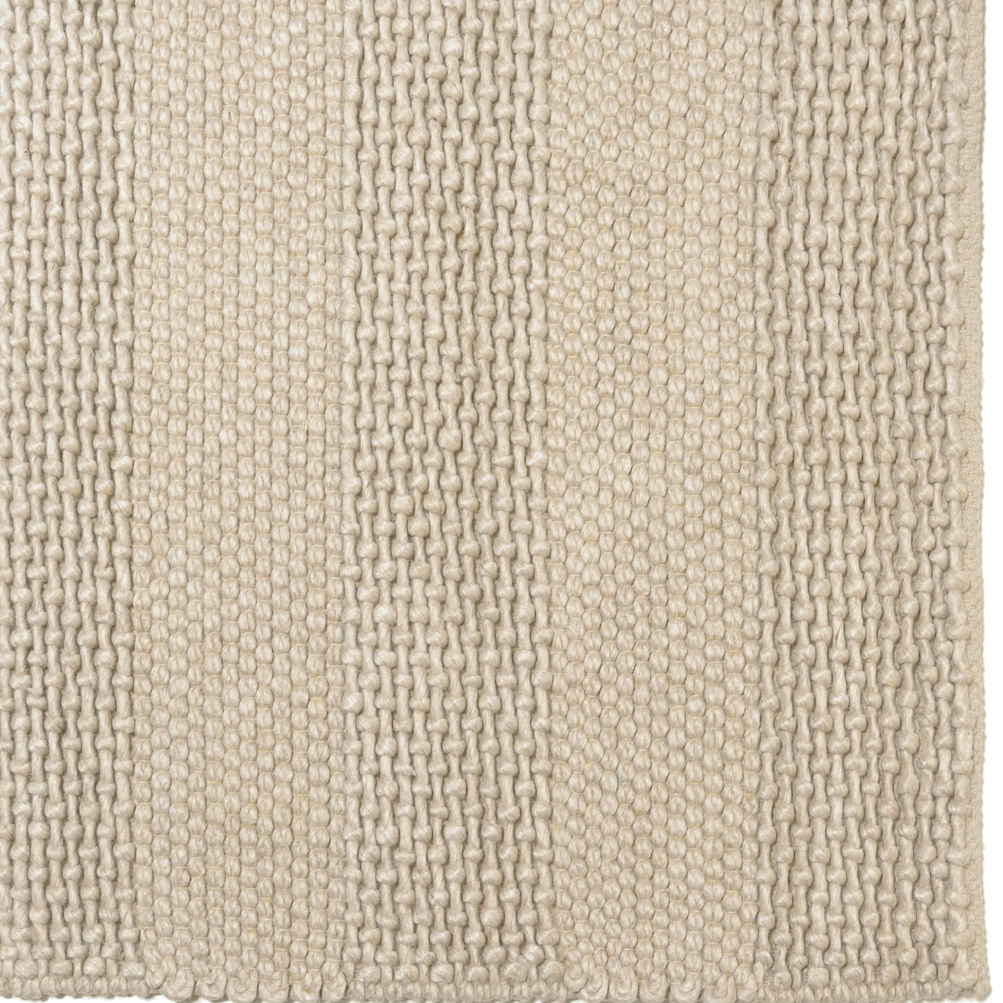 Tapis rectangulaire 200 x 290 cm laine bandes tissées lin