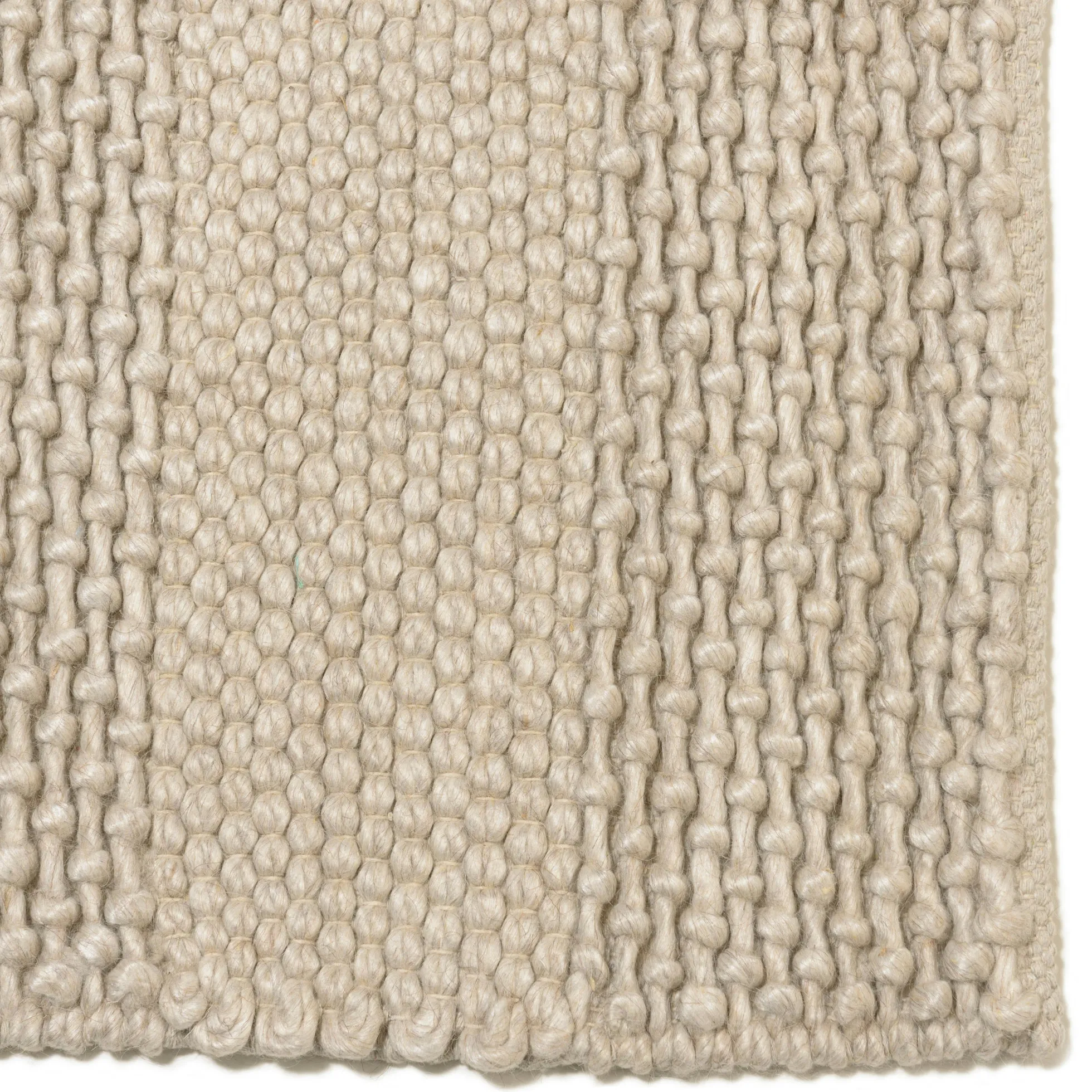 Tapis rectangulaire 200 x 290 cm laine bandes tissées lin