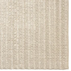 Tapis rectangulaire 160 x 230 cm laine tissée beige