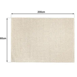 Tapis rectangulaire 160 x 230 cm laine tissée beige