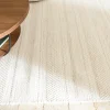 Tapis rectangulaire 200 x 290 cm laine tressage naturel