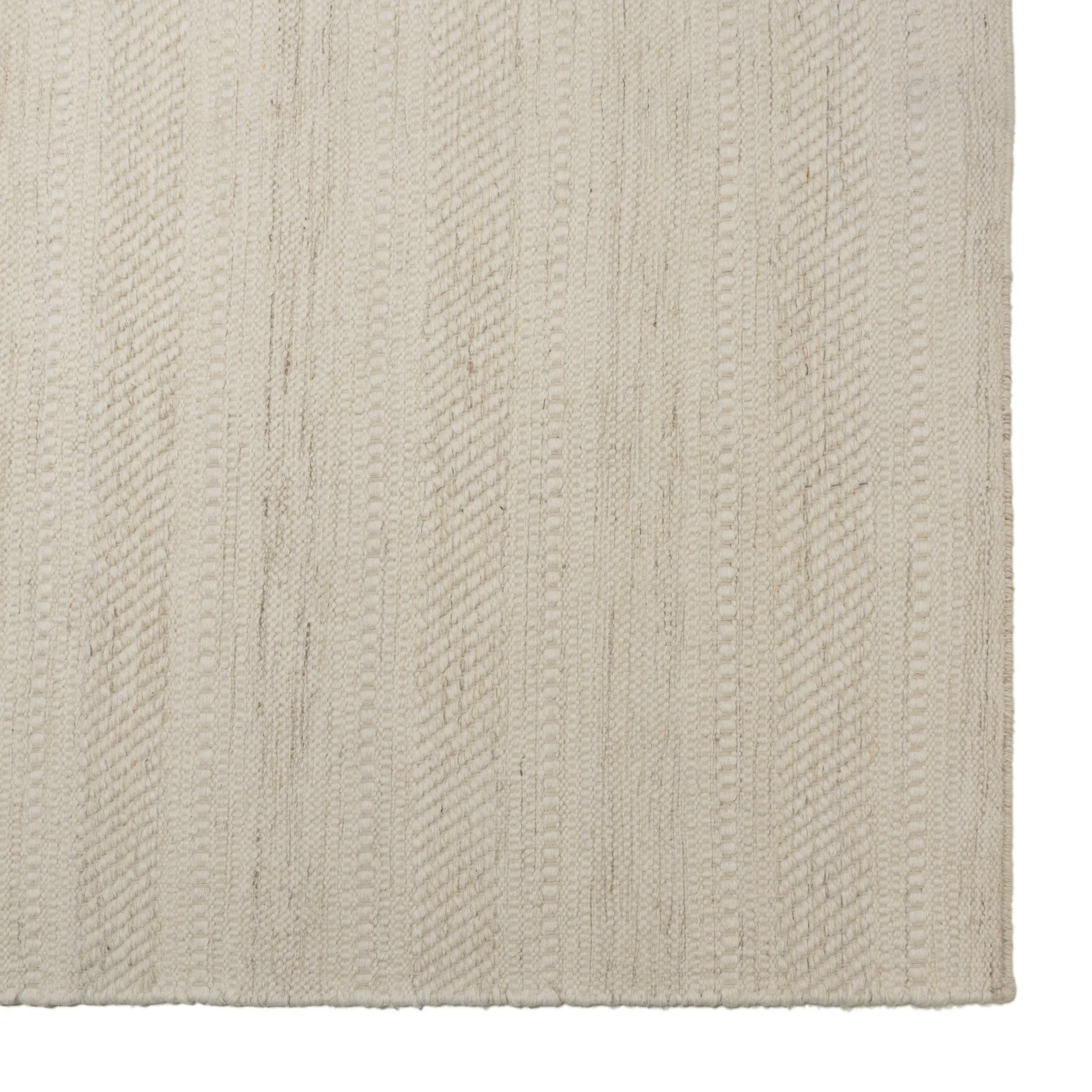 Tapis rectangulaire 200 x 290 cm laine tressage naturel