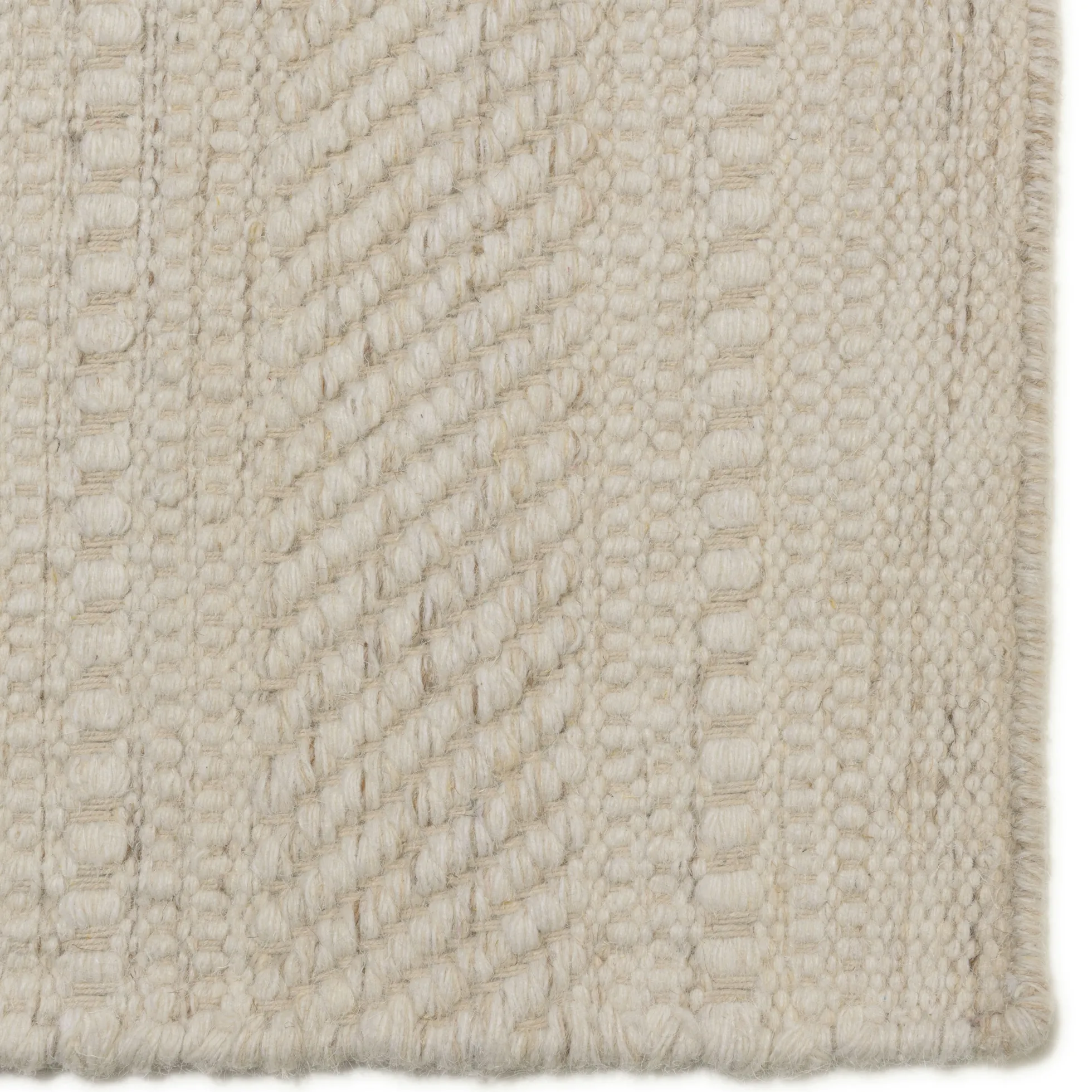 Tapis rectangulaire 200 x 290 cm laine tressage naturel