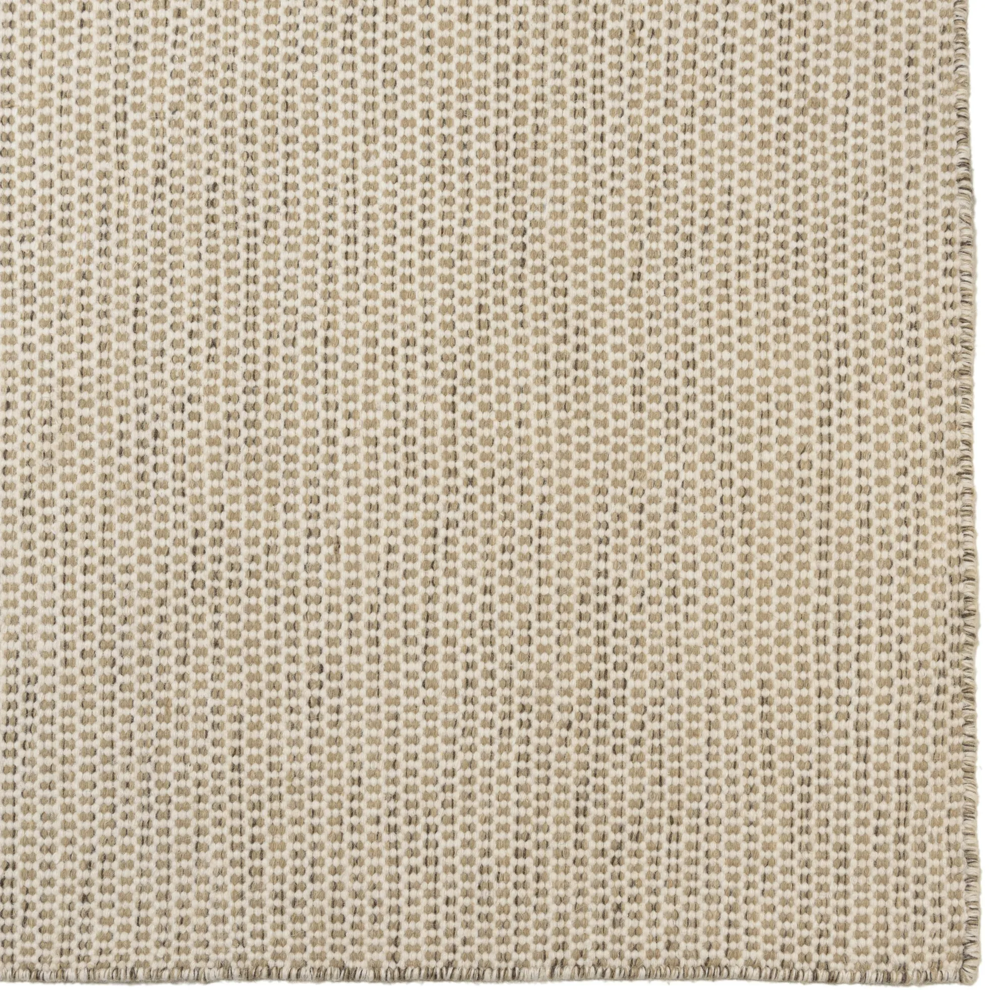 Tapis rectangulaire 200 x 290 cm laine tissée marron chiné