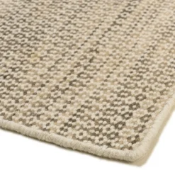 Tapis rectangulaire 200 x 290 cm laine tissée kaki chiné