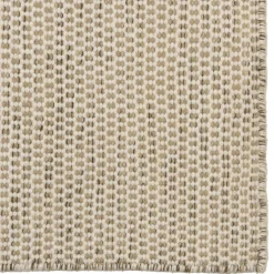 Tapis rectangulaire 160 x 230 cm laine tissée marron chiné