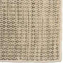 Tapis rectangulaire 160 x 230 cm laine tissée kaki chiné