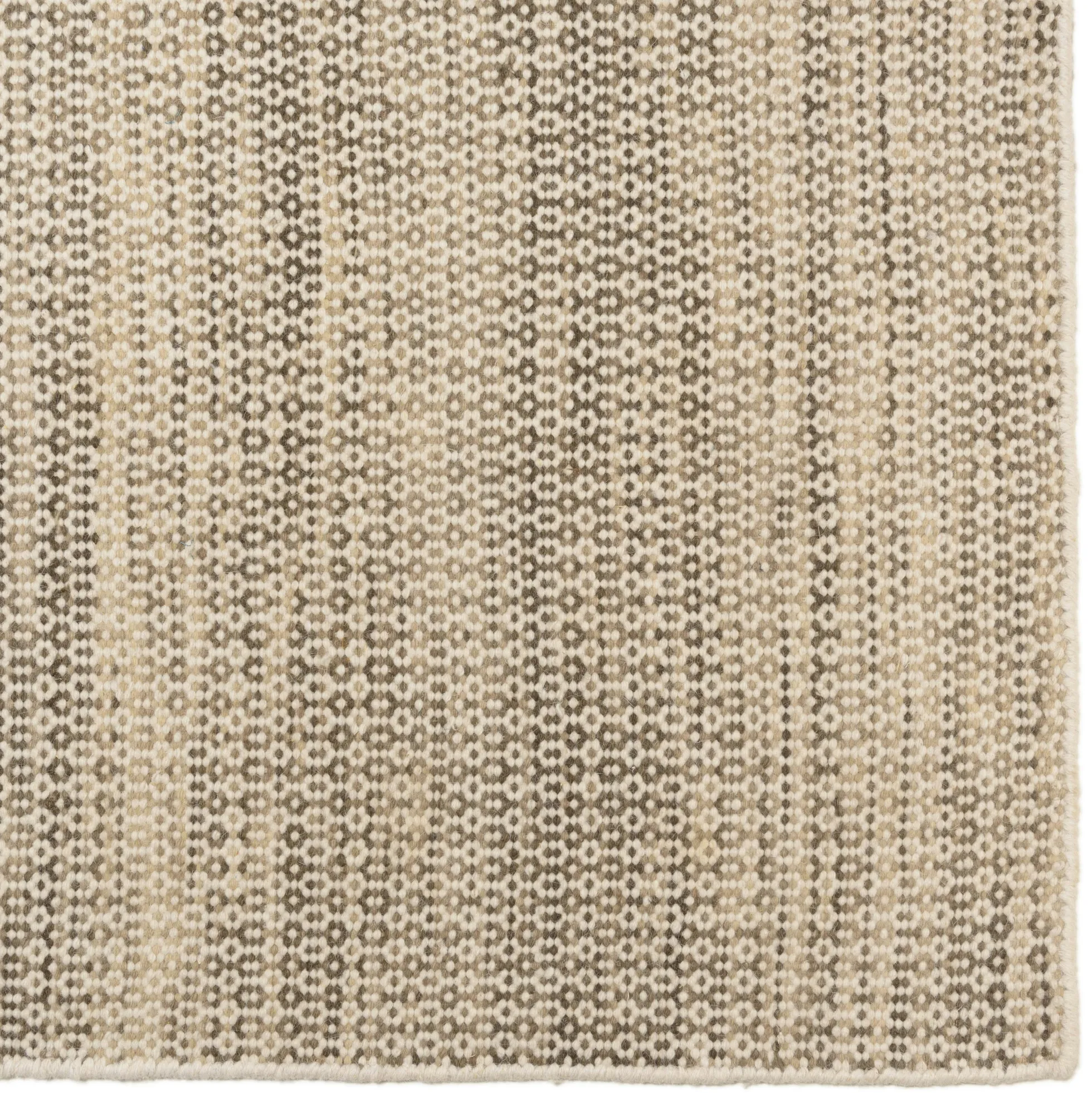 Tapis rectangulaire 160 x 230 cm laine tissée kaki chiné