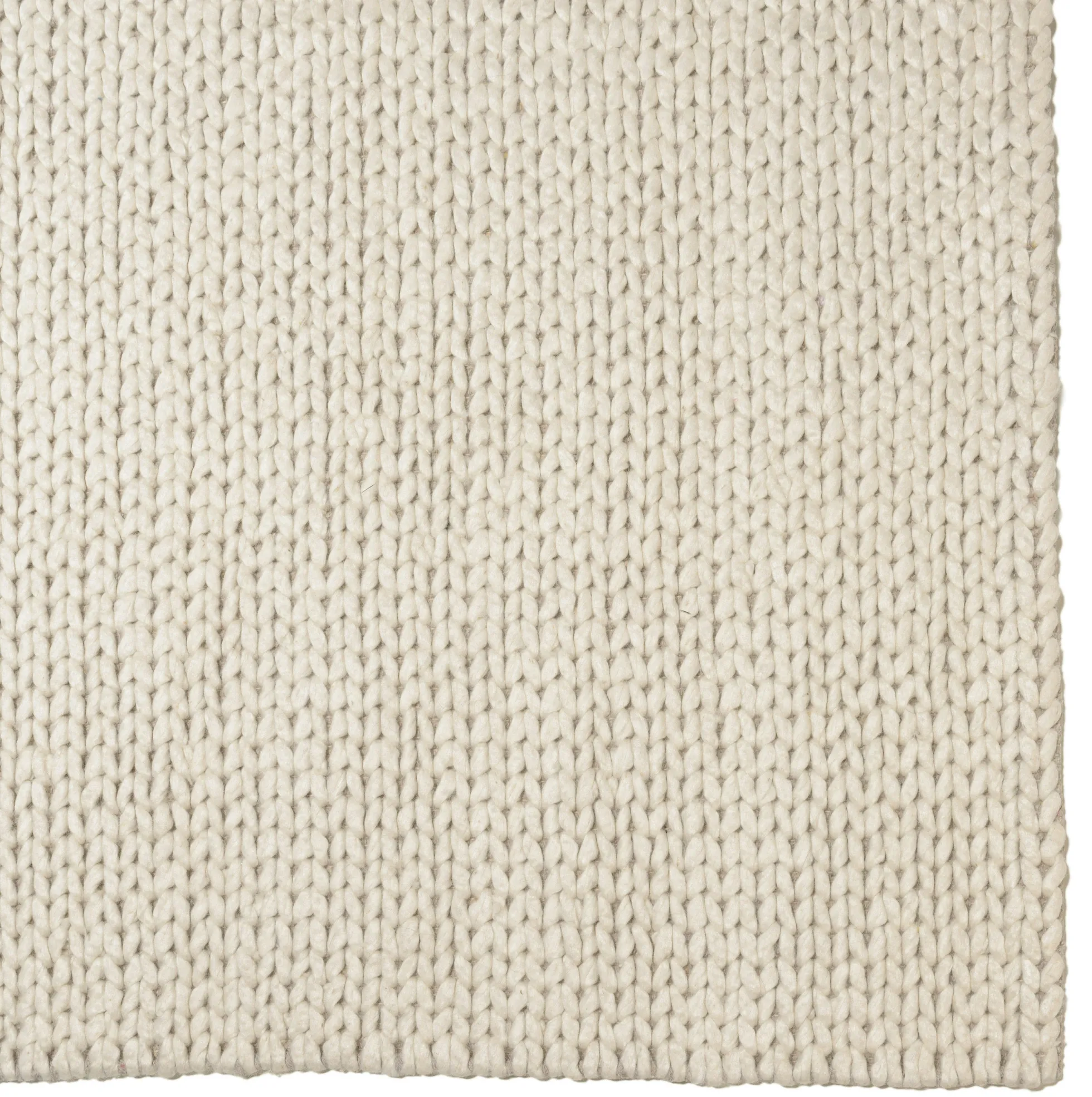 Tapis rectangulaire 160 x 230 cm laine tissée écrue