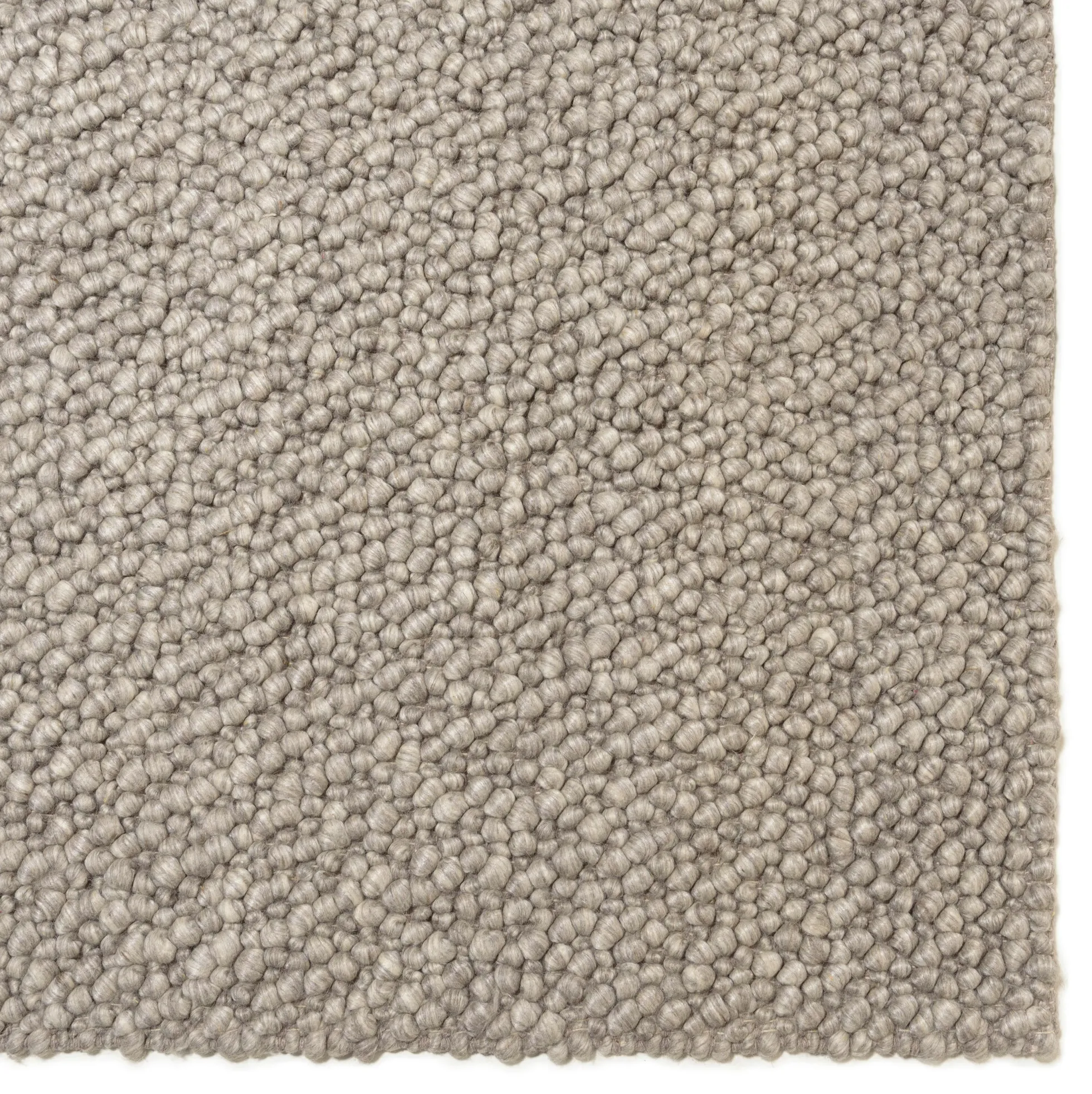 Tapis rectangulaire 160 x 230 cm laine bouclettes taupe
