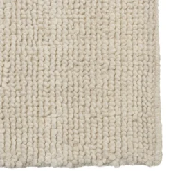Tapis rectangulaire 200 x 290 laine bouclée ivoire