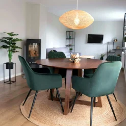 Tapis rond en jute tressée Ø180 cm - style bohème et nature FEZ