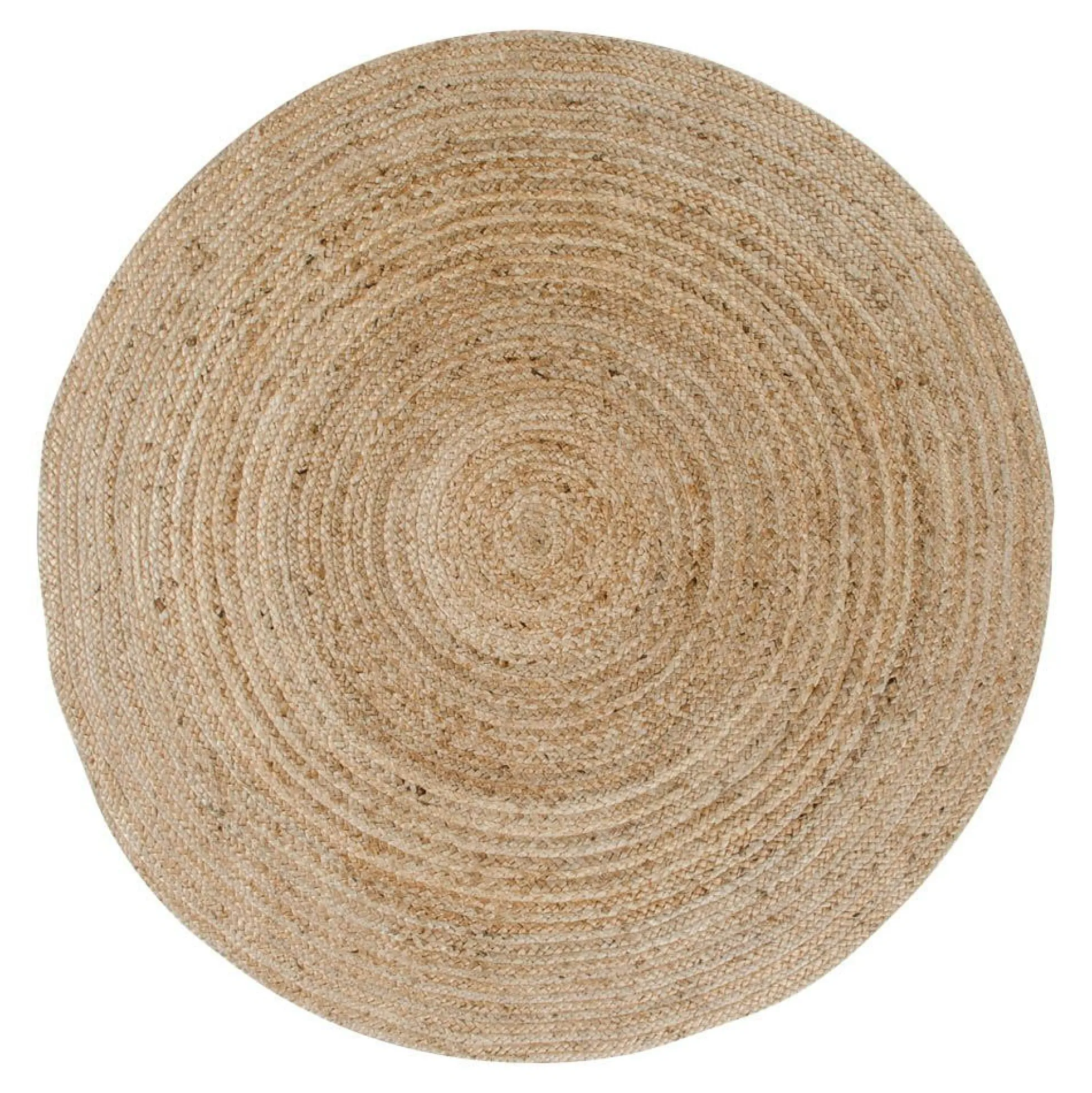 Tapis rond en jute tressée Ø180 cm - style bohème et nature FEZ