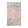 Tapis vintage orange et bleu à motifs traditionnels 160x230 cm FEZ