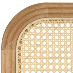 Tête de lit 140/160 bois et rotin bords arrondis AMSTERDAM