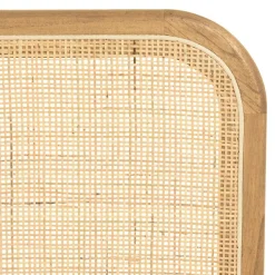 Tête de lit en bois de mindi et rotin naturel pour lits 80/90cm TIVARO