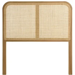Tête de lit en bois de mindi et rotin naturel pour lits 80/90cm TIVARO