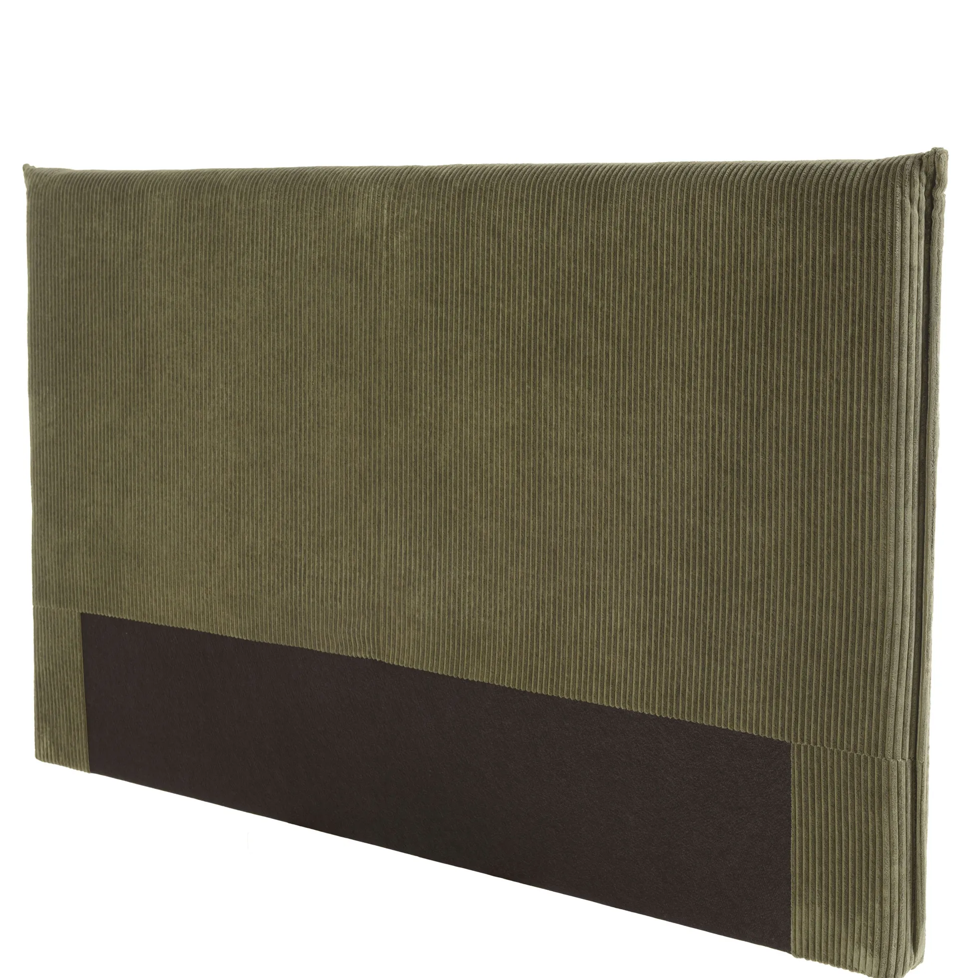 Tête de lit rembourrée pour lits 160/180cm velours côtelé vert RIVANA