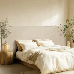 Tête de lit rembourrée pour lits 140/160cm couleur lin RIVANA
