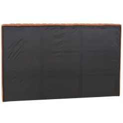 Tête de lit rembourrée pour lits 160/180cm velours orange RIVANA
