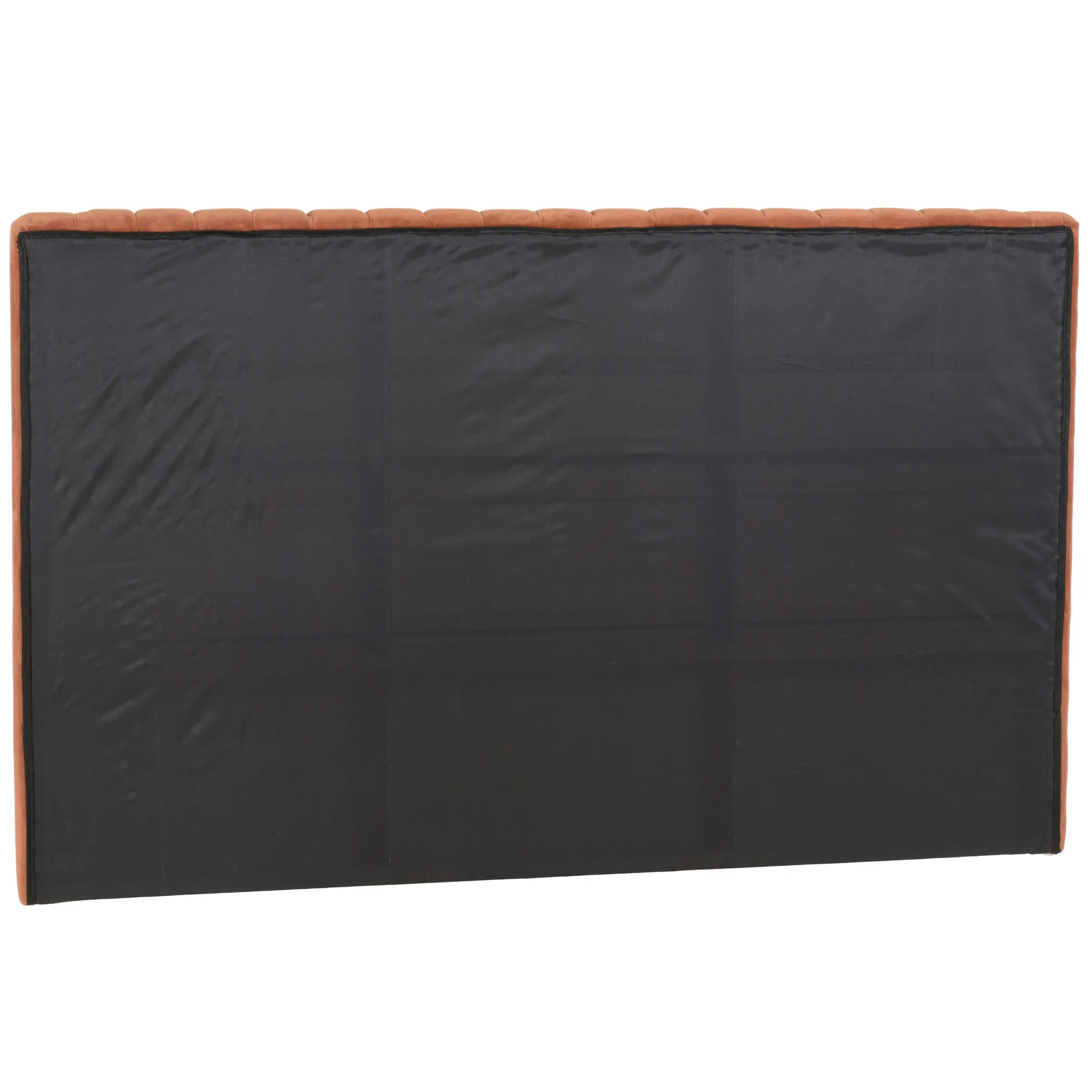 Tête de lit rembourrée pour lits 160/180cm velours orange RIVANA