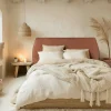 Tête de lit rembourrée pour lits 140/160cm couleur terracotta RIVANA