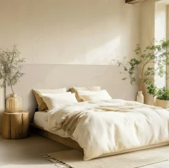Tête de lit rembourrée pour lits 160/180cm couleur lin RIVANA