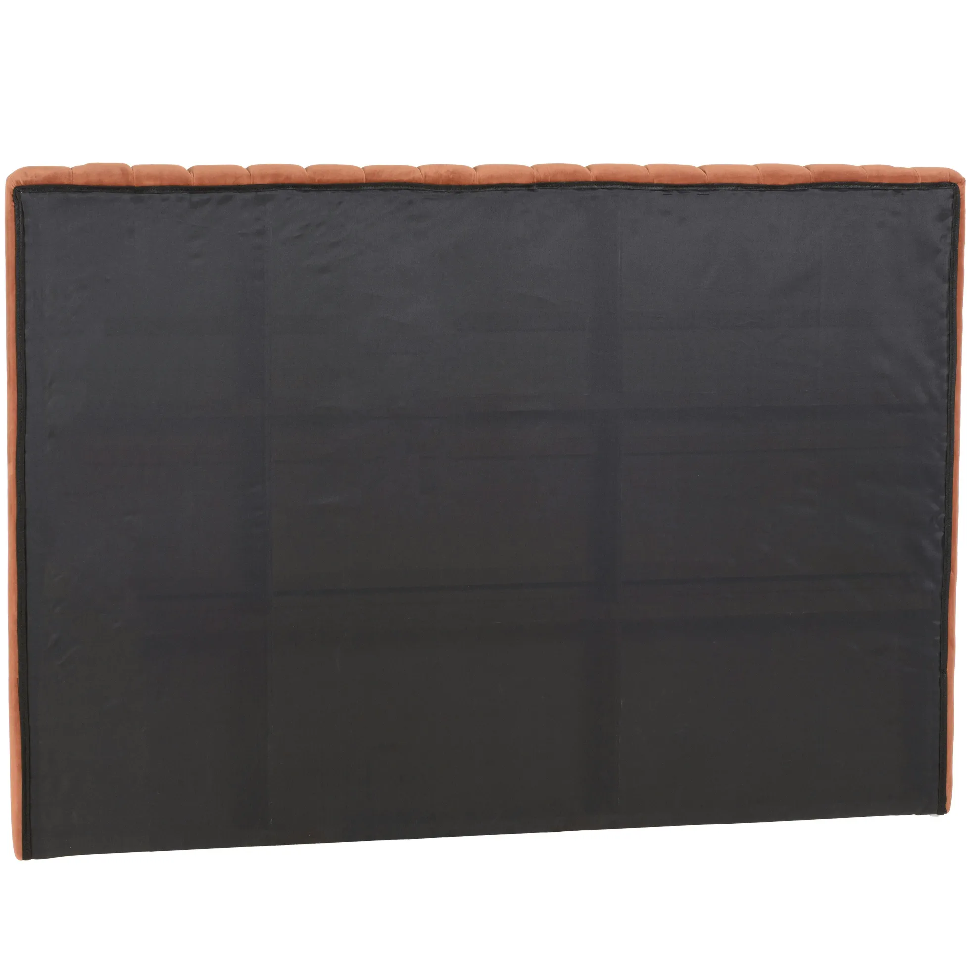 Tête de lit rembourrée pour lits 140/160cm velours orange RIVANA