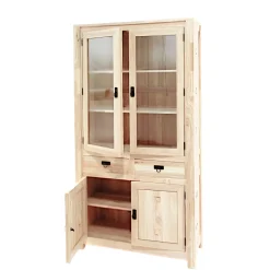 Vaisselier bois d'hévéa 4 portes TESSA