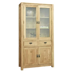 Vaisselier bois d'hévéa 4 portes TESSA