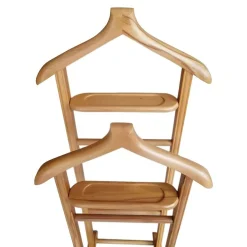 Valet de chambre double - bois clair, vide-poches SITIA