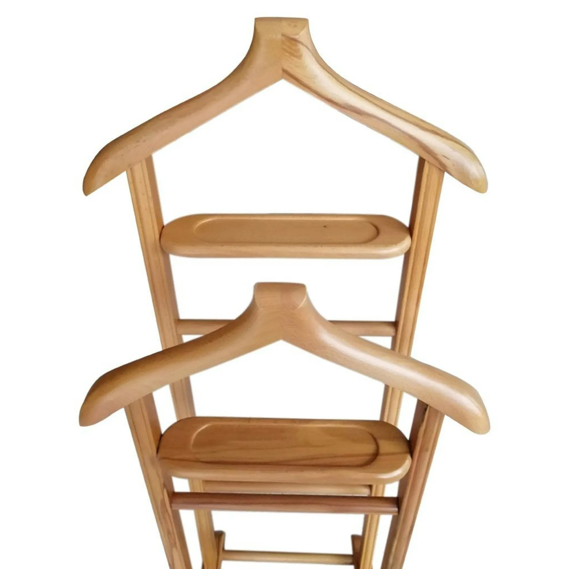 Valet de chambre double - bois clair, vide-poches SITIA
